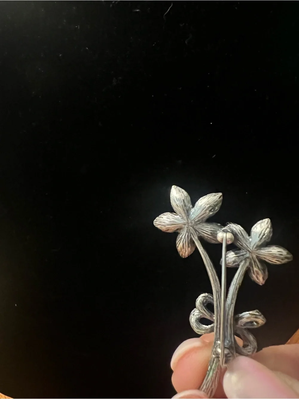 Sarah Coventry Silver Floral Bow Brooch